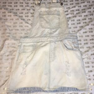 Light wash overalls